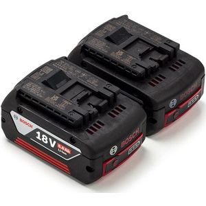 Starterset: 2x Bosch GBA 18V / 1600A002U5 accu's (18 V, 5.0 Ah, origineel)