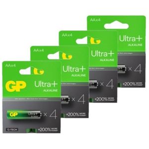 GP Ultra+ G-Tech AA / MN1500 / LR06 Alkaline Batterij 16 stuks