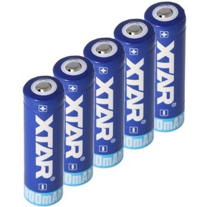 5 x XTAR 14500 batterij (3.7 V, 2A, 800 mAh)