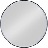 Ben Circulo ronde spiegel met LED verlichting en anti-condens Ø100cm mat zwart
