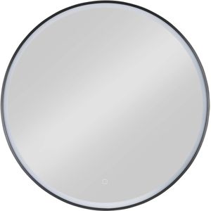 Ben Circulo ronde spiegel met LED verlichting en anti-condens �Ø100cm mat zwart