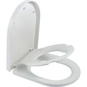 Saqu Touch Double toiletbril met softclose en quick release 37,1x44,4x4,8cm Wit