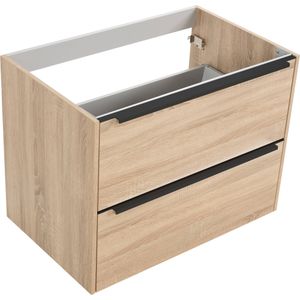 Saqu Salto Slimline onderkast zwarte greep 80x39,5 cm Bardolino eiken