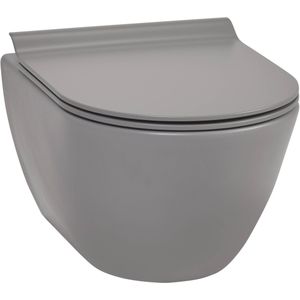 Ben Segno hangtoilet met toiletbril compact Xtra glaze+ Free flush beton grijs
