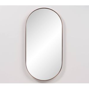 Ben Vita ovale spiegel met LED verlichting en anti-condens 40x80 cm Geborsteld Koper