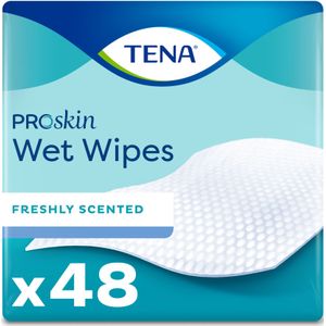 TENA Wet Wipes ProSkin met dispenser (48 stuks)