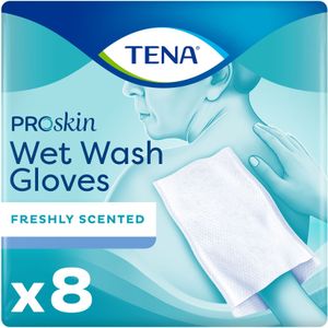 TENA Wet Wash Glove – freshly scented 5 / 8 stuks