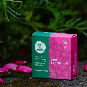 Honingraat Bijenwaszeep Roos  100 gram Last Forest