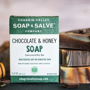 Chocolate & Honey Soap 160 gram Chagrin Valley Soap & Salve | Natuurlijke Zeep | Handgemaakte Zeep | Zepen | Douchezeep | Stuk Zeep Chagrin Valley