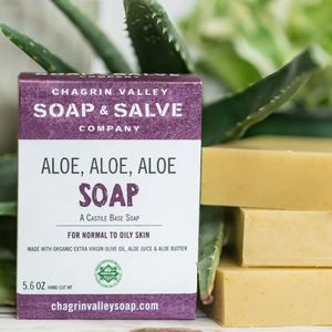 Fresh Aloe Soap 160 gram Chagrin Valley Soap & Salve | Natuurlijke Zeep | Handgemaakte Zeep | Zepen | Douchezeep | Stuk Zeep Chagrin Valley