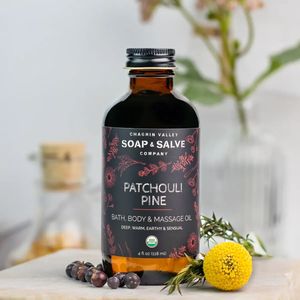 Bath, Body & Massage Oil Patchouli Pine 118 ml Chagrin Valley | Massage Olie | Huidolie | Badolie | Lichaamsolie | Romantic Spirit Chagrin Valley