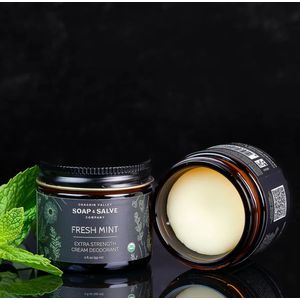 Deodorant Cream Extra Strength Fresh Mint 59 ml Chagrin Valley | Deodorant Zonder Aluminium | Natuurlijke Deodorant | Deo Zonder Aluminium Chagrin Valley