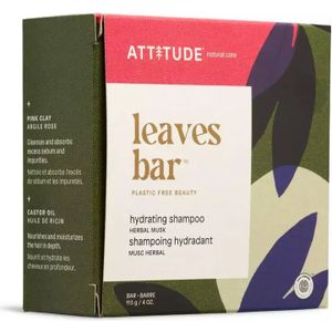 Hydrating Shampoo Leaves Bar Herbal Musk  113 gram Attitude