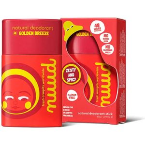 Nuud Golden Breeze Natuurlijke Deodorant Stick | 48 uur effectief | natuurlijke deodorant zonder aluminium Nuud