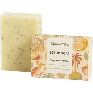 Maanzaad & Kokos Scrubzeep 100 gram HelemaalShea | Poppy & Coconut Exfoliating Soap Helemaal Shea HelemaalShea