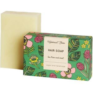 Tea tree & Mint Haarzeep 100 gram HelemaalShea | Tea tree and Mint Hair Soap | Shampoo Bar | Helemaal Shea HelemaalShea