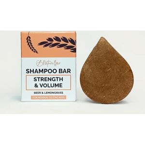 Shampoo Bar Kracht & Volume met Bier & Limoengras | Normaal tot fijn haar  65 gram Nature Bar