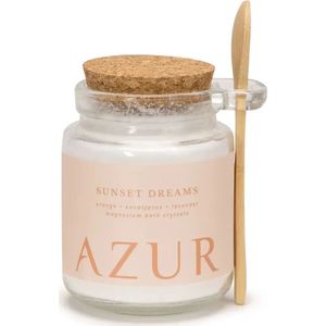 Badzout Sunset Dreams gemaakt van puur magnesiumzout  240 gram Azur Natural Bodycare