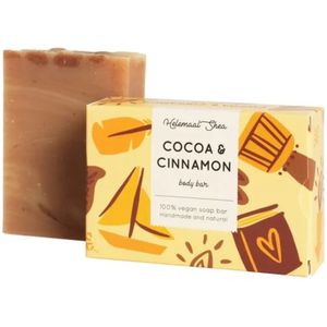 Cacao & Kaneel Zeep 100 gram HelemaalShea | Cacao & Cinnamon Body Bar Helemaal Shea HelemaalShea