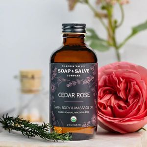 Bath, Body & Massage Oil Cedar Rose 118 ml Chagrin Valley | Massage Olie | Huidolie | Badolie | Lichaamsolie Chagrin Valley