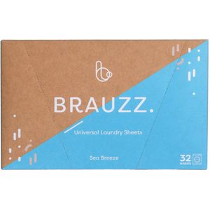Brauzz Wasstrips Zeebries 32 wasbeurten | Wasmiddeldoekjes | Wasmiddel | Wasvellen Brauzz
