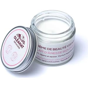 Gezichtscrème - Biologisch - Hypoallergeen - 50 ml - Ezelinnenmelk