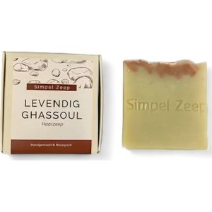 Levendig Ghassoul Haarzeep  ca. 110 gram Simpel Zeep
