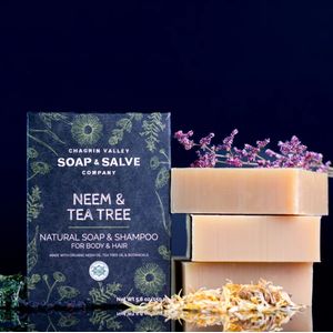 Neem & Tea Tree Body & Hair Shampoo Bar 160 gram Chagrin Valley Soap & Salve | Shampoobars | Haarzeep | Plasticvrije Shampoo | Natuurlijke Shampoo Bar Chagrin Valley