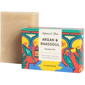 Argan & Rhassoul Haarzeep voor Droog Haar 100 gram HelemaalShea | Argan & Rhassoul Shampoo Bar Helemaal Shea HelemaalShea