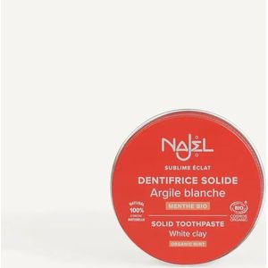 Vaste tandpasta met witte klei en biologische munt  33 gram Najel