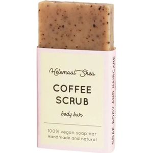 Mini Koffie Scrub Zeep HelemaalShea | Coffee Scrub Body Bar Helemaal Shea HelemaalShea