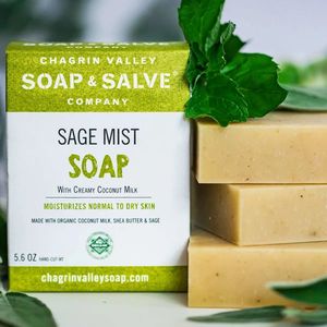 Sage Mist Soap 160 gram Chagrin Valley Soap & Salve | Natuurlijke Zeep | Handgemaakte Zeep | Zepen | Douchezeep | Stuk Zeep Chagrin Valley