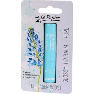 Glossy Lip Balm with Collagen Pure Beauty Made Easy Le Papier Plasticvrij | Lippenbalsem | Lipbalm | Lipverzorging | Natuurlijke Lippenbalsem Beauty Made Easy