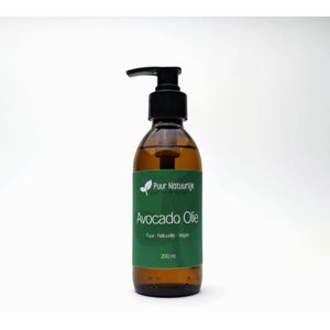 Avocado Olie Puur 200 ml | Puur Natuurlijk | Avocado Oil | Avocado Olie Huid | Avocado Olie Kopen | Avocado Olie Gezicht Puur Natuurlijk