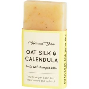 Mini Haverzijde & Calendula Haar & Body Zeep HelemaalShea | Oat Silk & Calendula Body and Shampoo Bar Helemaal Shea HelemaalShea
