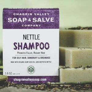 Nettle Shampoo Bar 160 gram Chagrin Valley Soap & Salve | Shampoobars | Haarzeep | Plasticvrije Shampoo | Natuurlijke Shampoo Bar Chagrin Valley