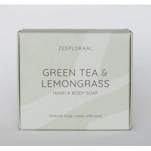 Groene Thee & Citroengras Zeep  130 gram Zeeplokaal
