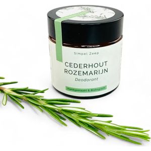 Natuurlijke Deodorant Cederhout & Rozemarijn  60 ml Simpel Zeep