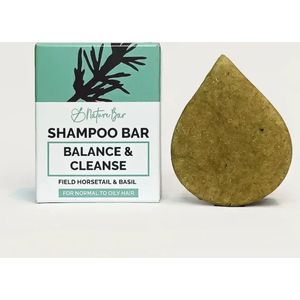 Shampoo Bar Balans & Diepe reiniging met Heermoes & Basilicum | Normaal tot vet haar  65 gram Nature Bar