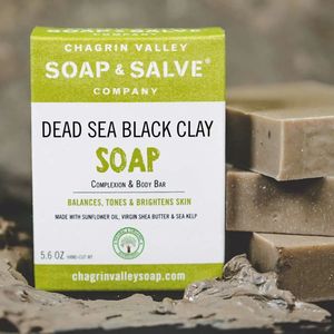 Dead Sea Black Clay Soap 160 gram Chagrin Valley Soap & Salve | Natuurlijke Zeep | Handgemaakte Zeep | Zepen | Douchezeep | Stuk Zeep Chagrin Valley