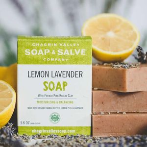 Lemon Lavender Soap 160 gram Chagrin Valley Soap & Salve | Natuurlijke Zeep | Handgemaakte Zeep | Zepen | Douchezeep | Stuk Zeep Chagrin Valley
