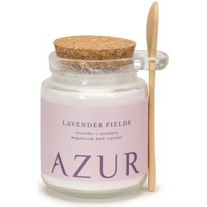 Badzout Lavender Fields gemaakt van puur magnesiumzout  240 gram Azur Natural Bodycare
