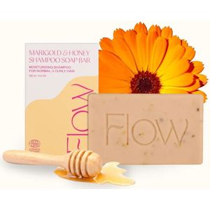 Shampoo bar Marigold & Honey - Voor normaal en krullend haar  120 gram Flow Cosmetics
