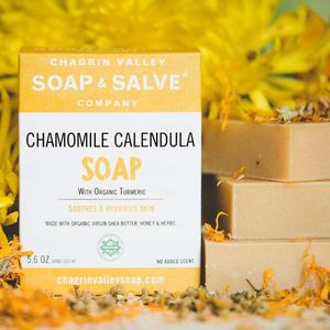 Chamomile & Calendula Soap 160 gram Chagrin Valley Soap & Salve | Natuurlijke Zeep | Handgemaakte Zeep | Zepen | Douchezeep | Stuk Zeep Chagrin Valley