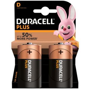 Duracell D - batterijen verpakking van 2