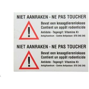 AllesTegenOngedierte.nl Gevarensticker muis-ratvoerkist