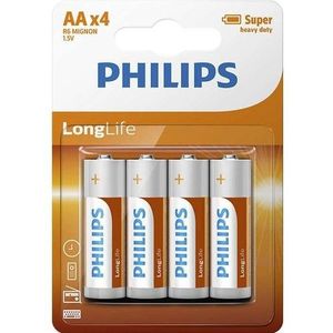 Philips batterijen Longlife AA R6