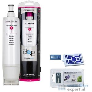 Whirlpool Waterfilter SBS001 + Luchtfilter Antibacterieel ANT001 (SET)