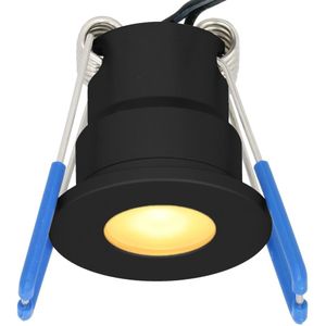 Milano mini LED inbouwspot - 12 Volt 3 Watt 200 lumen - 2700K warm wit - Dimbaar - Plat 34mm - IP65 waterdicht - Zwart - Veranda spots
