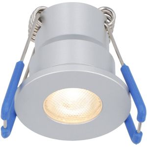 12V 3W - Mini LED Inbouwspot - RVS - Verzonken - Verandaverlichting - IP65 voor buiten - 60° - 2700K - Warm wit